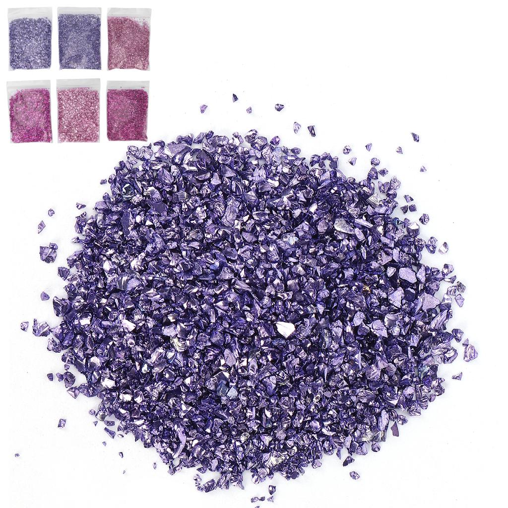 Crushed Glass Irregular Metallic Chips DIY Glitter Shiny Epoxy Resin Mold Filler Decoration