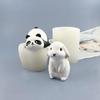 Rabbit Silicone Mold, Panda Plaster Ornament, Epoxy Resin & Chocolate Mousse Cake DIY Mold
