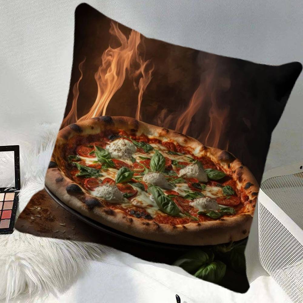 Pizza Hamburger Hot Dog Ice Cream Pillow Case Square Pillow Bedroom Sofa Leisure Comfort Cushion Car Home Decoration