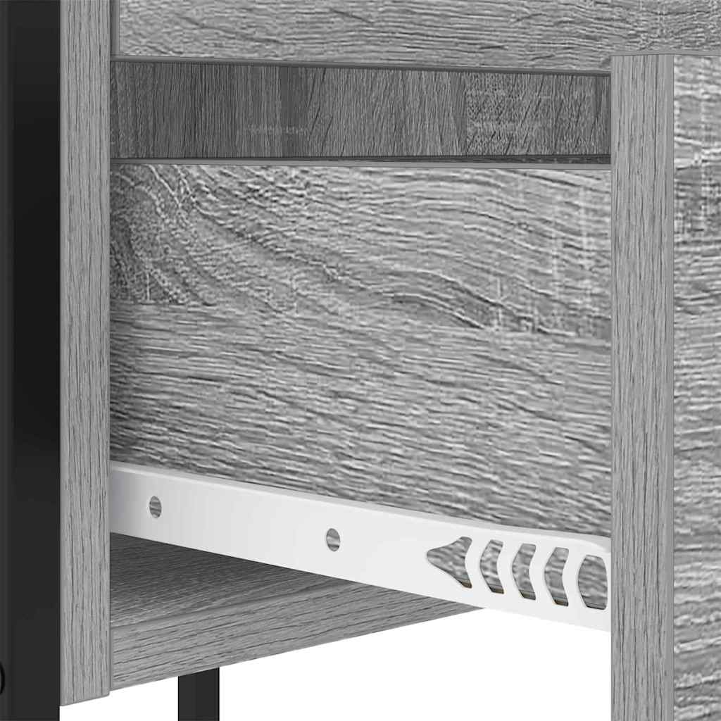 Nightstand Set of 2 Grey Sonoma 42 x 41 x 61 cm Particleboard
