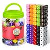 100 16mm 6 Sided Dice Set Standard Game Kids for Board Games Math Dice for Classroom with Storage Bucket Translucent 10 Colors