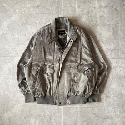 Used Vintage Blouson Jacket Glossy Short Length L American Casual Military Biker