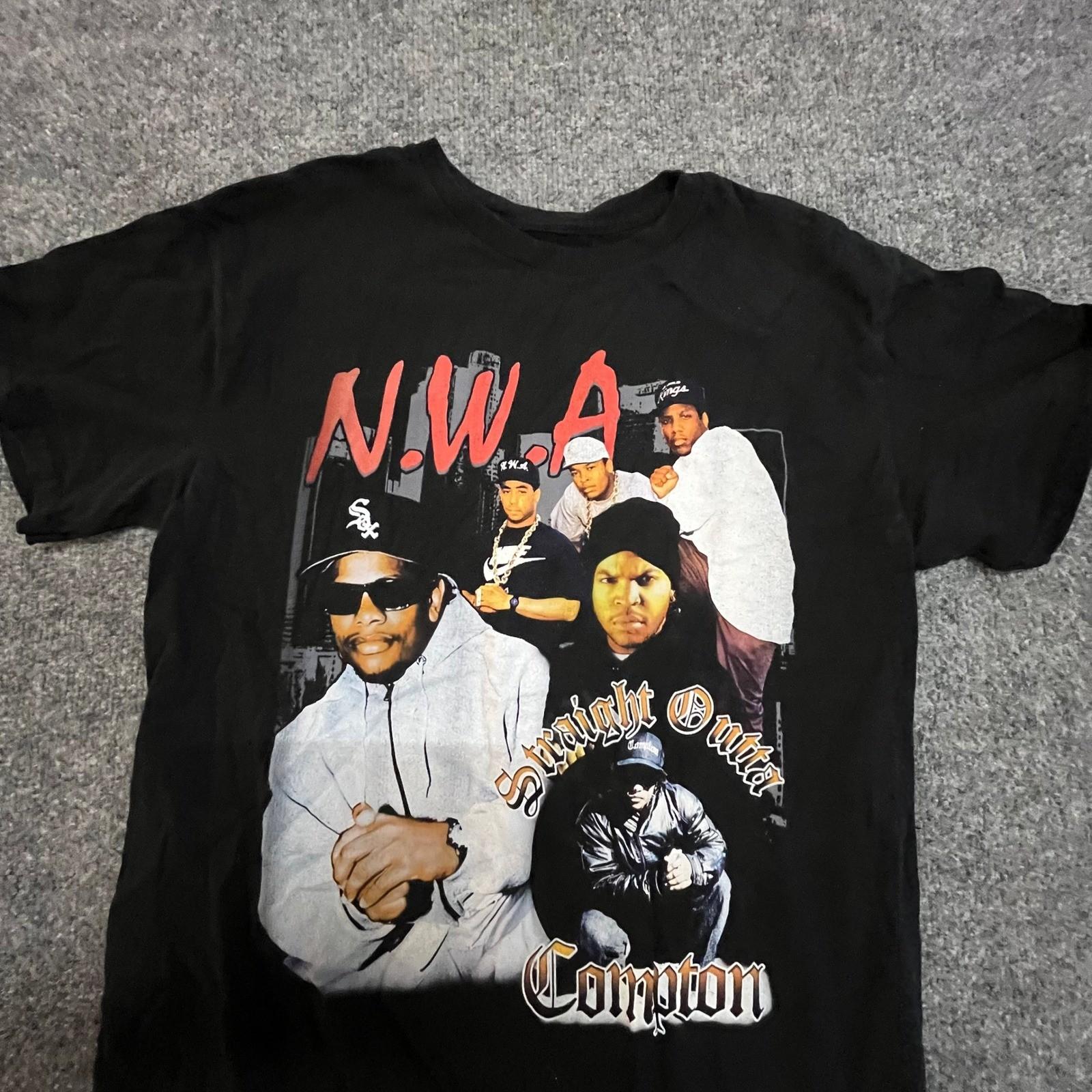 T-ShirtN.W.A T-Shirt Mens Size S Black Straight Outta Compton Rap Graphic Hip Hop Tee XXXXL