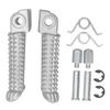 1Pair Aluminum Footrest - Corrosion Resistant For YZF R1 2002‑2012 YZF R6 2003‑2011, Motorcycle Front Foot Pedal w/Anti-Slip