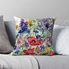 Spring Flowers Watercolor Square Pillowcase Polyester Linen Velvet Pattern Zip Decorative Car Cushion Cover 18"