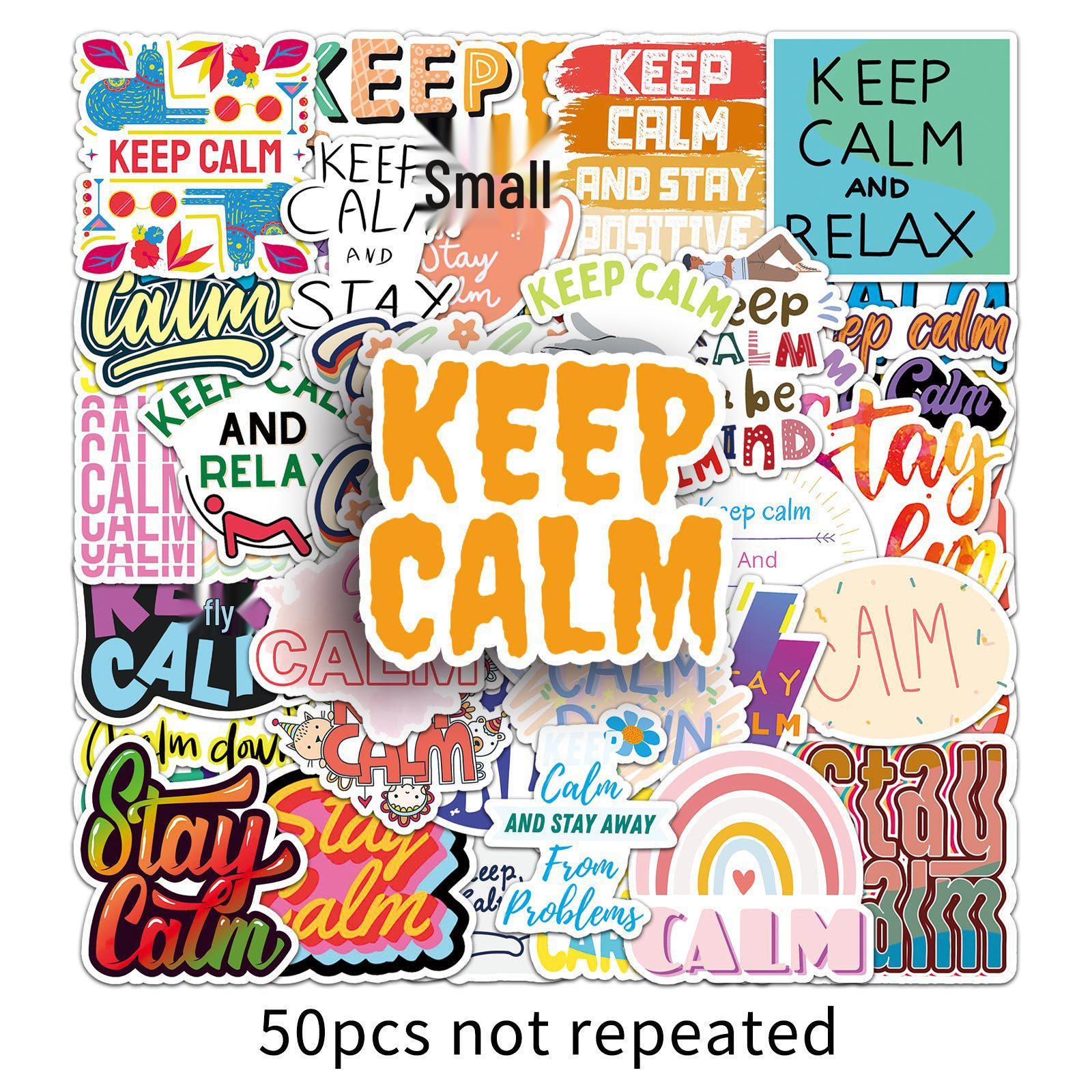 50 English Short Sentence Graffiti Stickers: Creative Text Decor for Suitcases