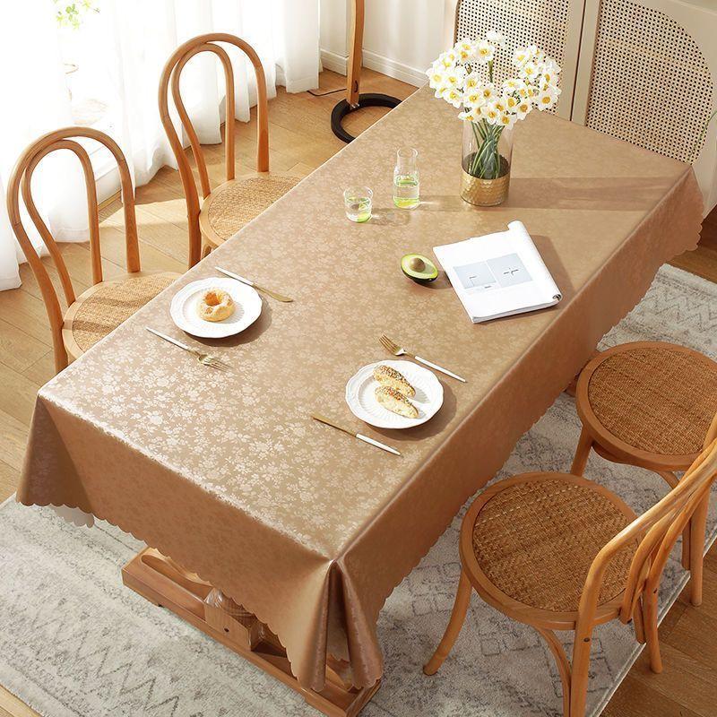 High end countryside style hotel wedding tablecloth Non washable household tables mat Printed design rectangular desk cover