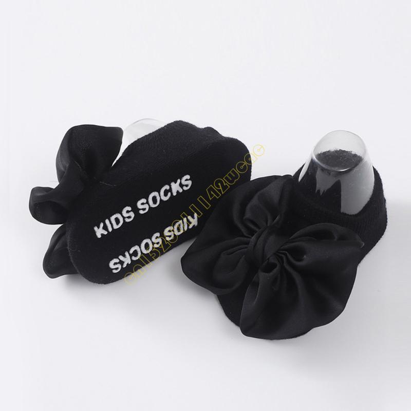 2pcs Breathable Floor Socks Bowknot Headband Infant Bowtie Socks Birthday Gift DXAD