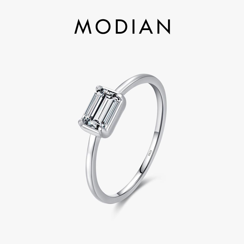 925 Sterling Silver Emerald Cut Rectangle CZ Ring Exquisite Simple Anniversary Gifts For Women Fine Wedding Jewelry