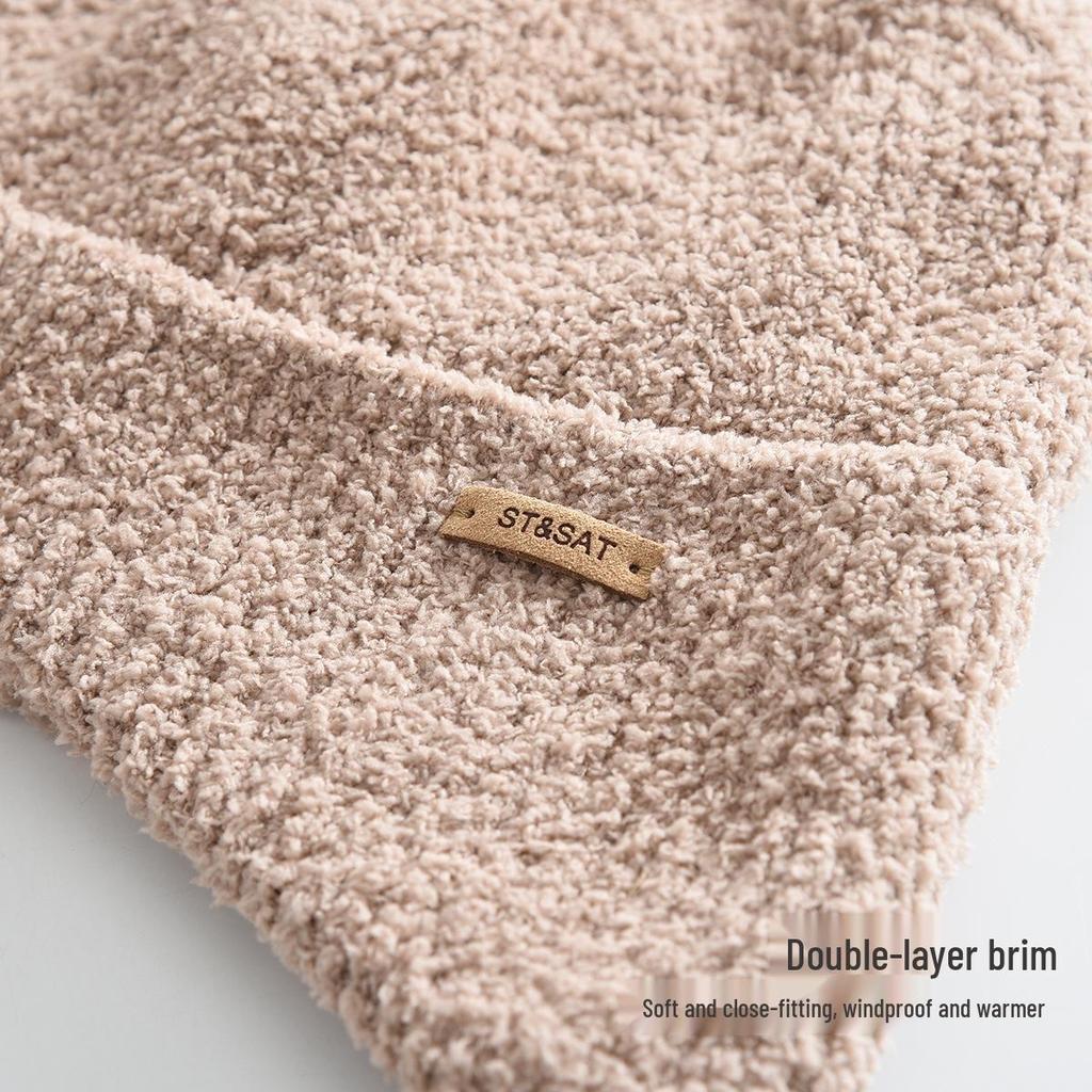 Children's Windproof Wool Hat - Autumn/Winter Knit, Warm Solid Color for Boys & Girls