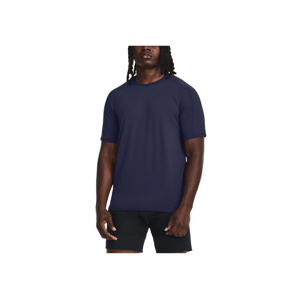 Under Armour Solid Color Training Dopamine Short Sleeve T-Shirt Men Tops Dark-Blue 1379670-410