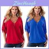 Elegant Chiffon Blouse For Women Summer Loose Fit Pullover Top In Solid Colors