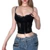 European and American style summer new women's clothing sexy Spice Girls suspender V-neck halter lace small vest