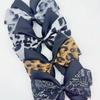Leopard Print Leather Multi-Layer Bow Hair Clip - Autumn/Winter Accessory