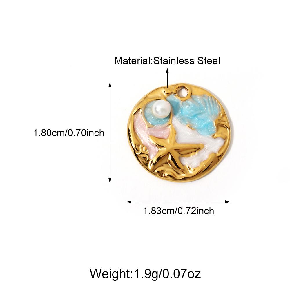 European & American DIY Pendant: Stainless Steel Butterfly, Flower, Starfish with 18K Gold Electroplating