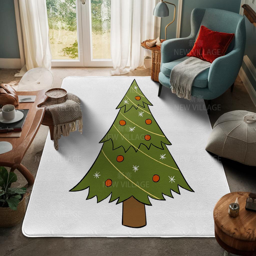 House Entrance Carpet Home Door Mat Living Room Bath Foot Bathroom Non-slip Water Absorption Rugs Bath Merry Christmas Winter