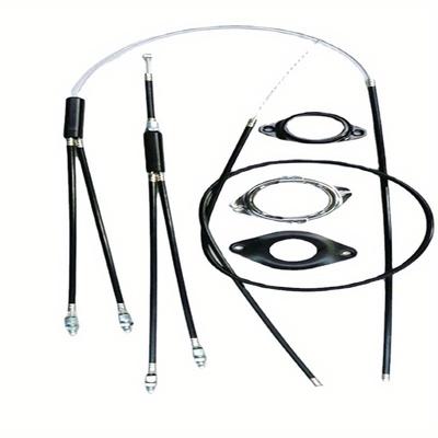 5 Pcs/Set Black BMX Bicycle Brake Line Set Cable Wire Kit PVC Stainless Steel Gyro Brake Cables for Gyro Systems 20 Inch Bikes Parts