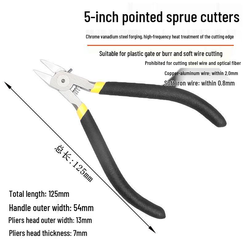 Industrial Pliers Set: 6" Cutting, 5" Diagonal, 8" Electrician's Pliers & Model Scissors