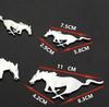 GDZJ3 2PCS 7.5/11CM Metal Car Side Badge Running Horse Sticker for Ford Mustang Shelby F150 Fiesta Focus Ecosport Edge Escape Explorer