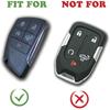 TANDRIVE Key Fob Cover For -2025 2026 Chevy Silverado 1500 GMC Sierra 1500, 2024-2026 Silverado Sierra 2500HD 3500HD, Silicone, 2-Pack, Black