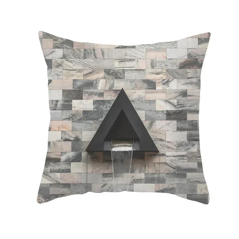 Home Decor Triangular Geometric & Nature Pattern Pillowcase Pattern Cushion Cover Suitable For Sofa Bedroom Car Pillow Cover