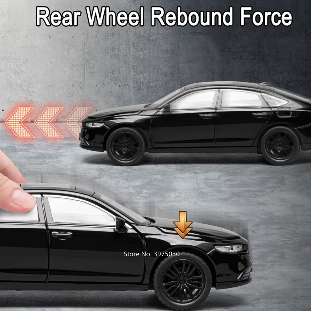 1:32 Honda Accord CIVIC TYPE-R Toys Cars Miniature Models Alloy Diecast Doors Opened Car Toy Sound Light Vehicles Children Gifts ahn256