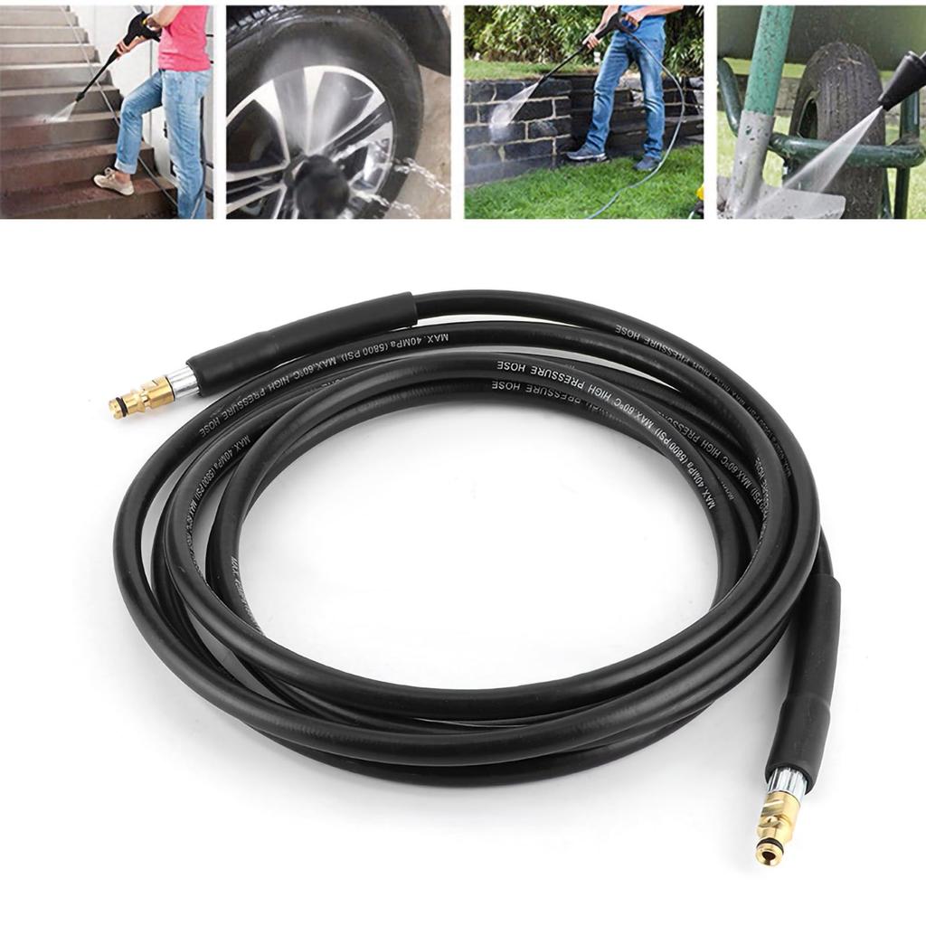 Premium High-Pressure Washer Hose with Rubber Cover, Compatible with Karcher K2, K3, K4, and K5, Standard Specification (10 Meters)