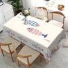 1pc 2D Flat Banner Tablecloth, Fish-Themed Tablecloth, Minimalist Style Rectangular Table Cover, Fashionable Printed Tablecloth, Graduation Season Tab