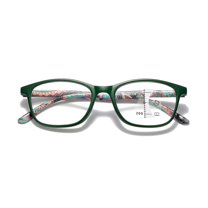 Ultralight Fashion Multifocal Reading Glasses: Dual-Use for Distance & Near, Anti-Blue Light, Stylish for Seniors.