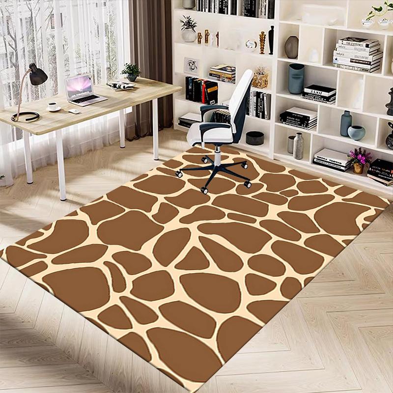 1PC Giraffe Print Animal Skin Pattern Extra Large Non Slip Floor carpet, Office, family, bedroom Large Area Rug Indoor Rugs
