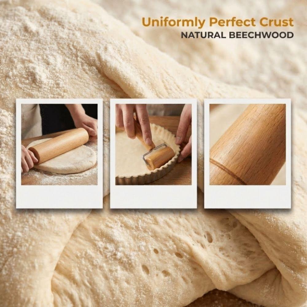 Beech Wood Small Rolling Pin Food-Safe Pastry Roller Non Stick Rolling Pin  Pizza Dumpling Pastry