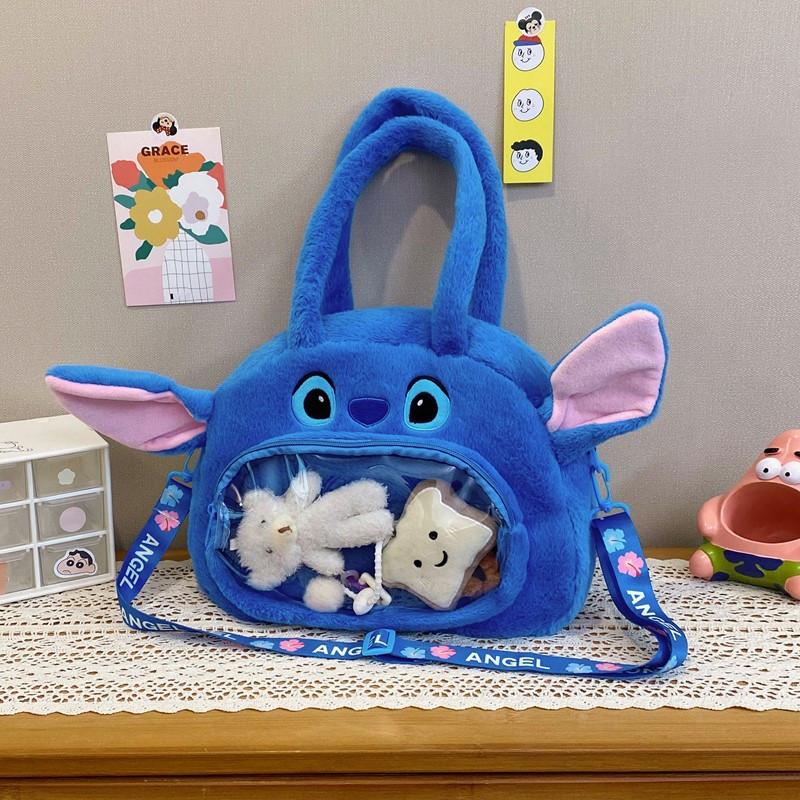 Stitch Angel Niedlicher Plüschrucksack Mit Cartoon-Design Für Den Täglichen Gebrauch
