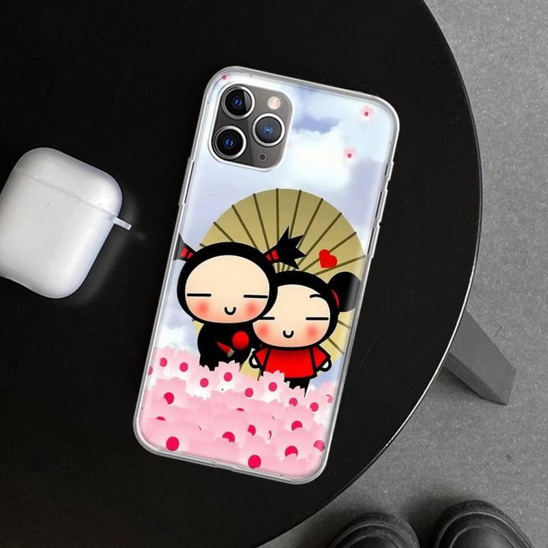 Cute Cartoon Pucca Garu Phone Case Cover for iPhone 11 12 13 Mini 14 15 Plus 16 Pro Max 17 Air 7 8 + SE Art Customized Fundas 11