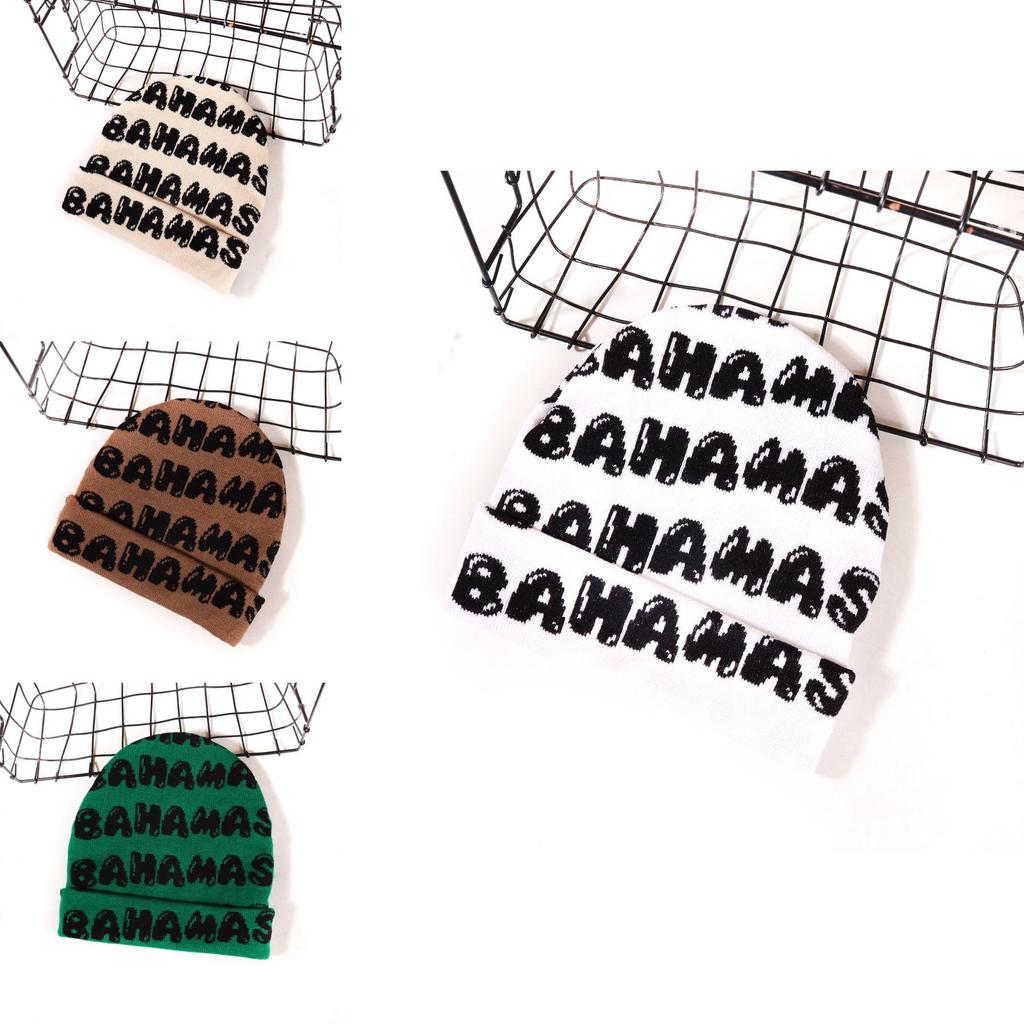 Bahamas Letter Knit Beanie For Winter Outdoor Fashion