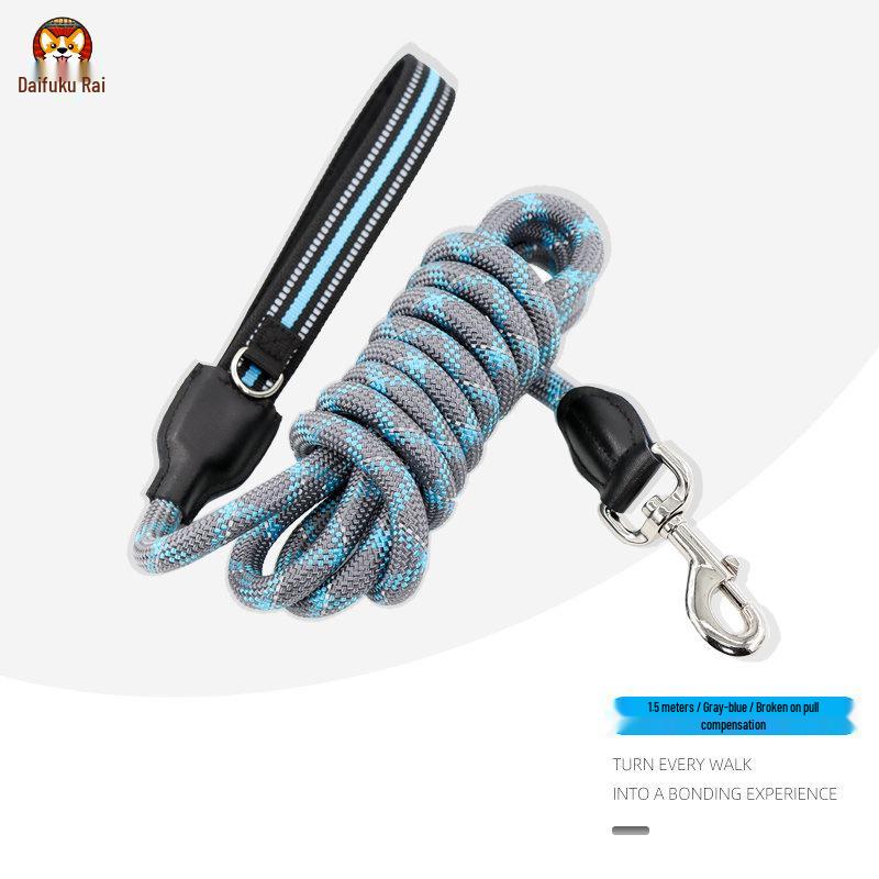 2m Anti-Shock Dog Leash with Collar for Medium & Large Breeds - Golden Retriever & Teddy Training Rope