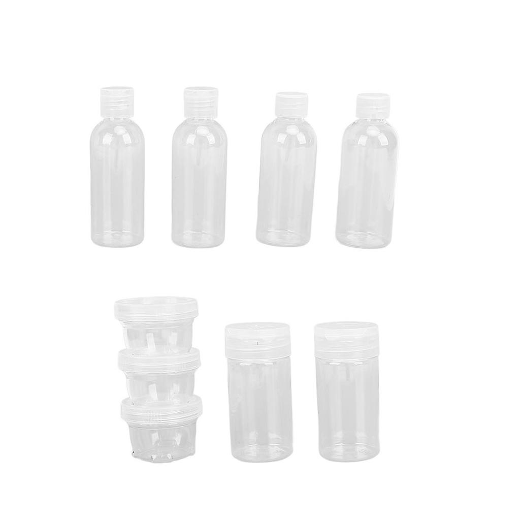 Outdoor Spice Bottle Set Transparent Portable PET Seasoning Jar Kit with Bag for Camping Picnic BBQ