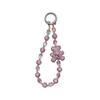 Clay Bear Rhinestone Keychain: Exquisite Crystal Beaded Bracelet Charm for Bags & Keys