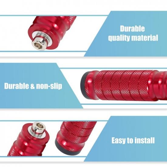1 Pair 6mm Aluminum Aolly Motorcycle Rearset Footrest Footpeg Motorbike Red
