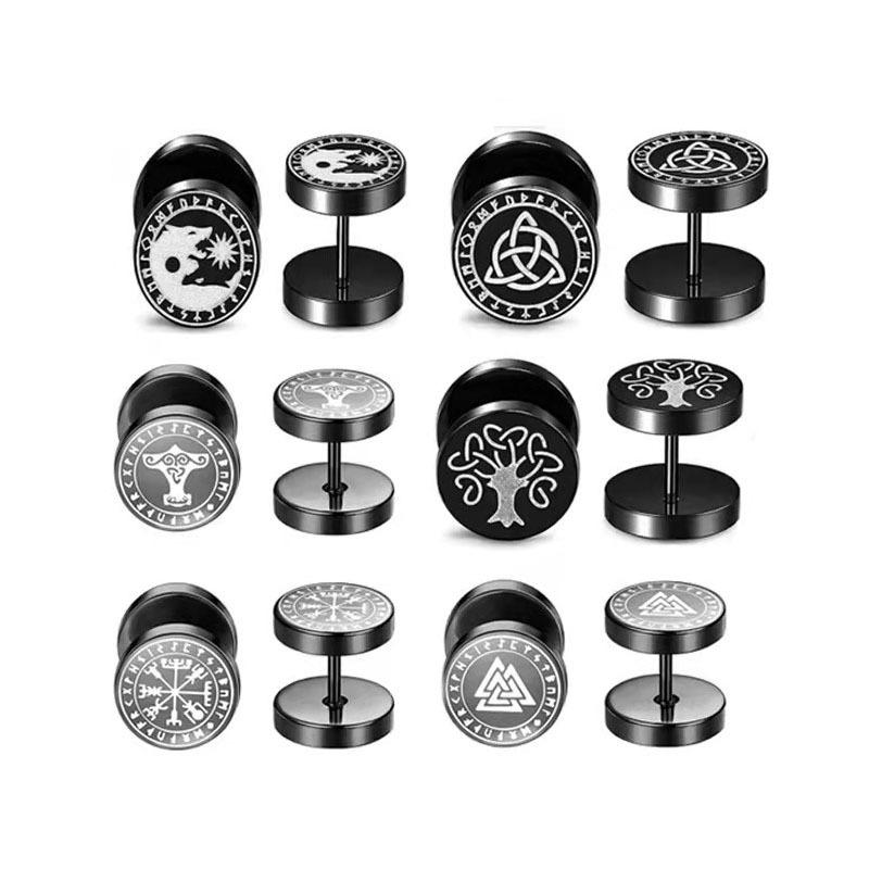 Boucles d'oreilles géométriques simples et polyvalentes pour femme, tempérament affirmé, mode