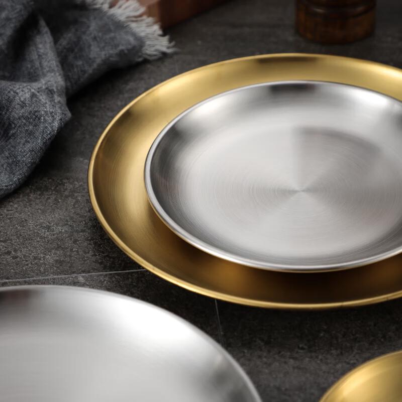 NHZHIW Mirror Stainless Steel Serving Tray