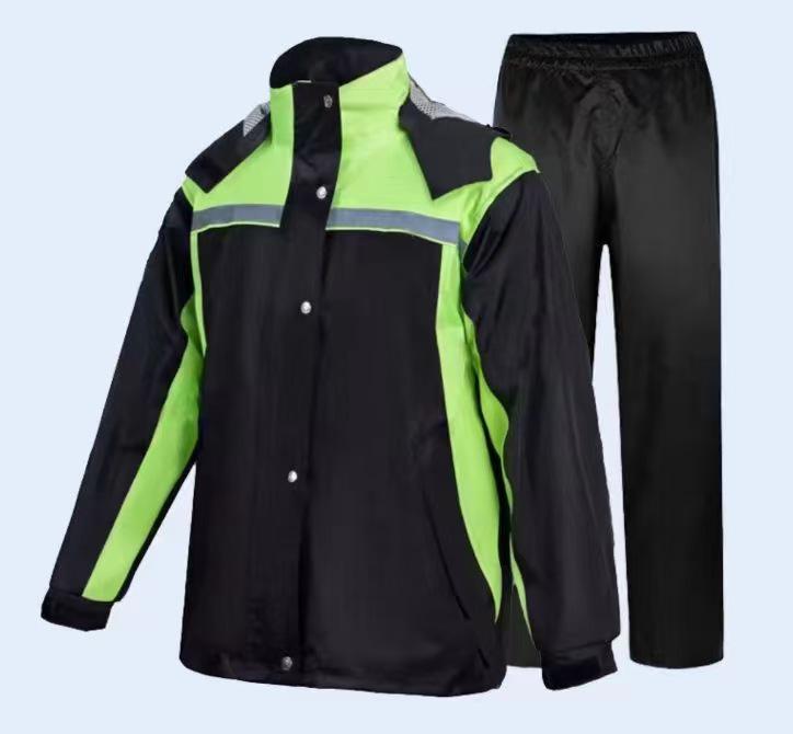 Conjunto de Capa de Chuva Refletiva para Ciclismo: Espessado para Uso em Estrada, Trânsito e Operações de Resgate - Ideal para Motocicletas e Ciclismo