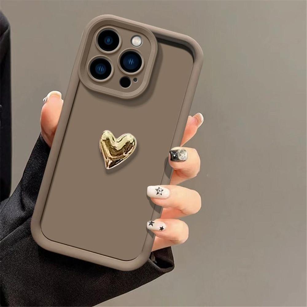 Redmi Note14Pro 5G Case 3D Love Heart Soft Phone Case For Xiaomi Redmi Note 14 14Pro 13 14ProPlus Pro+ Matte Silicone Back Cover