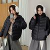 New ribs down cotton clothes  hooded puffs fluffy bread light warm windproof light jacket