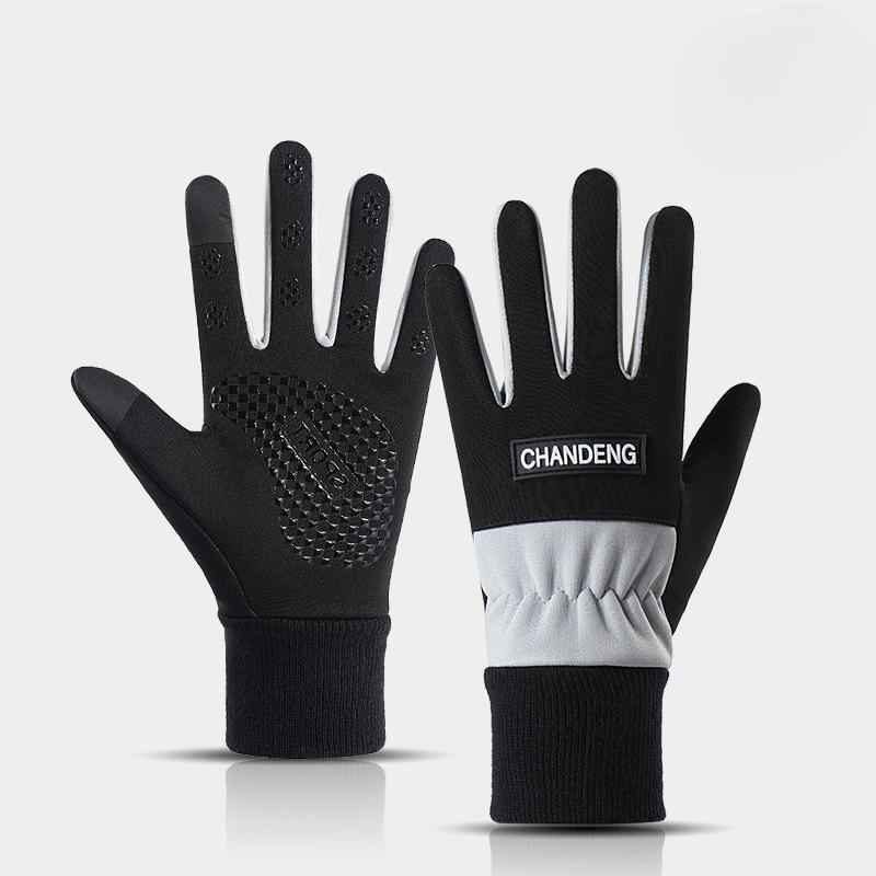 Autumn and Winter Fleece Touch Screen Full Finger Gloves for Women Are Fashionable  Warm  Cold Proof and Windproof Cycling Outdoor Sports Gloves