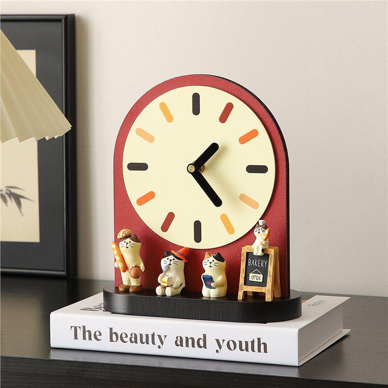 Elegant Digital Desktop Alarm Clock with Display and Tabletop Ornament