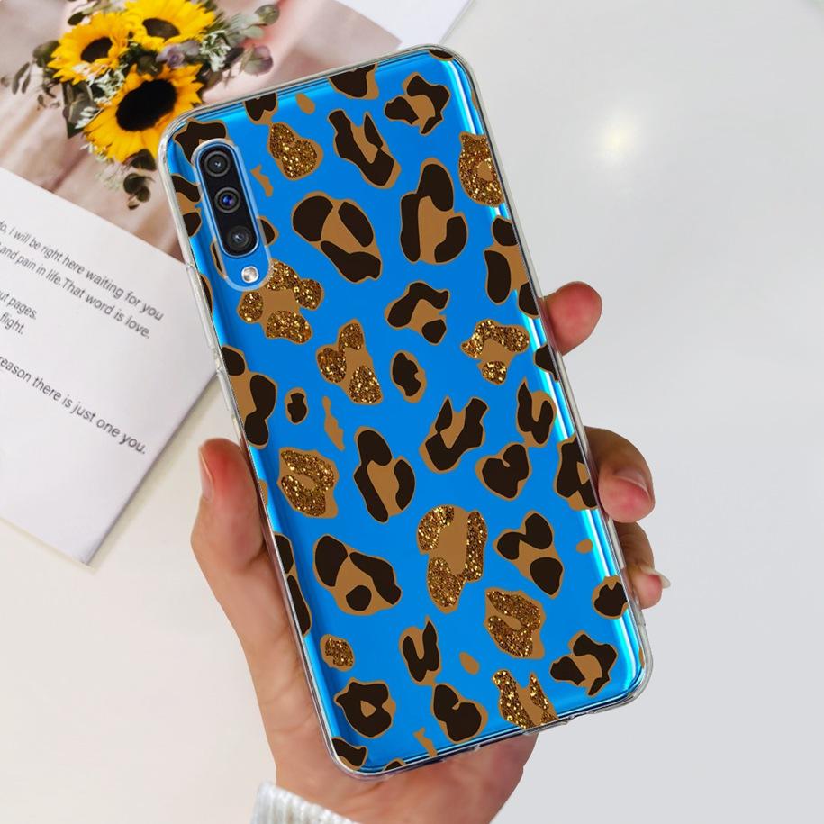 For Cover Samsung Galaxy A50 Phone Case Luxury Marble Flower Transparent Soft Bumper For Samsung A50S A30S A307F A507F A 50 Capa