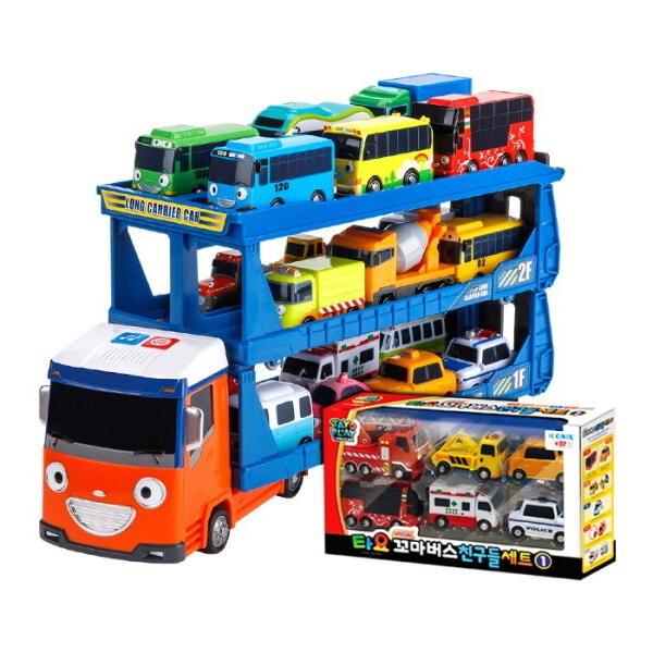 Tayo The Little Bus Long Carrier Car AND 6sets of Tayo Vehicle No.1