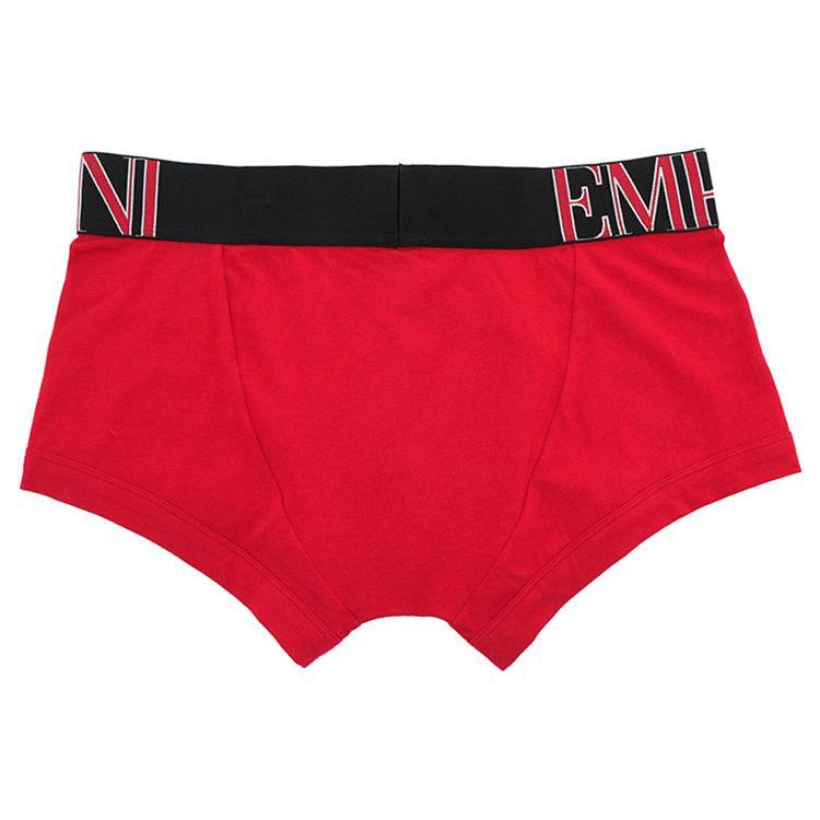 Emporio Armani Cotton Stretch Printed Logo Boxer Briefs Men underwear Red 111389-1A5161-2174