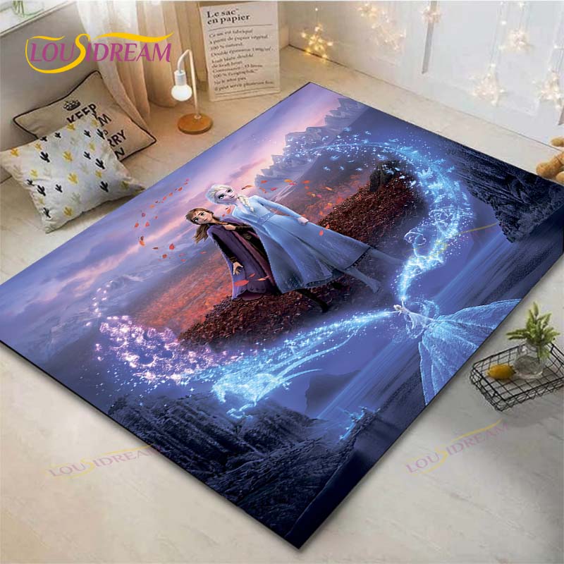 Frozen Anime Carpet Living Room Bedroom Bedside Mat Study Room Computer Chair Home Fashion Floor Mat Area Rug