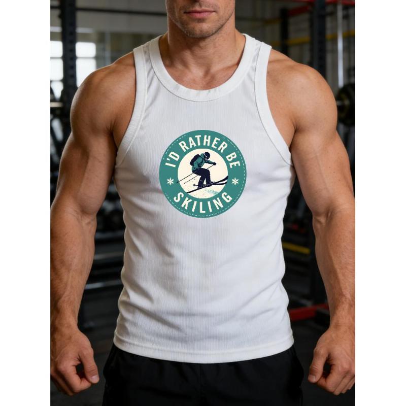 

Men’s Basic Tank Top, Casual Sleeveless Vest For Daily Wear XXL білий